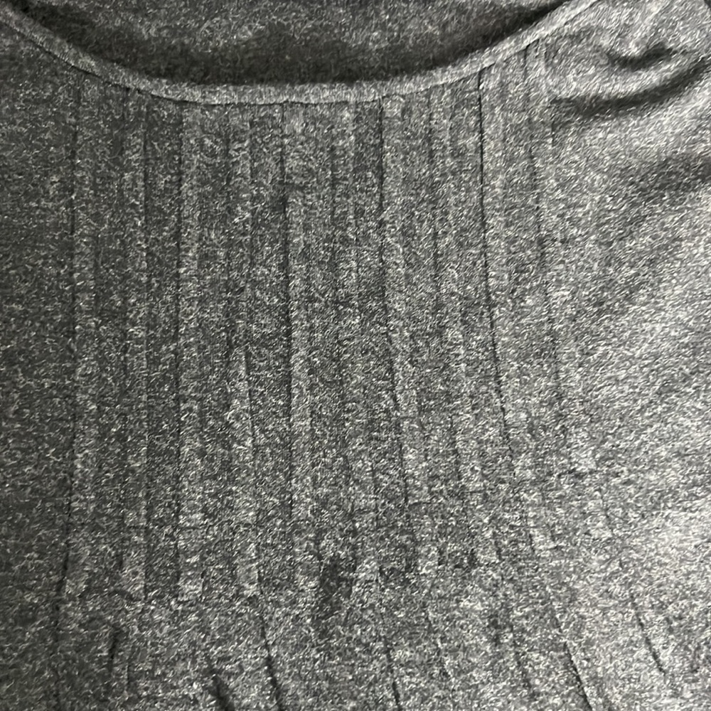 MISSING Eileen Fisher Long Sleeve Jersey Knit Knee Length Dress Size XS Gray - Picture 2 of 6